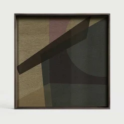 Square Glass Angle Tray, Slate, Large