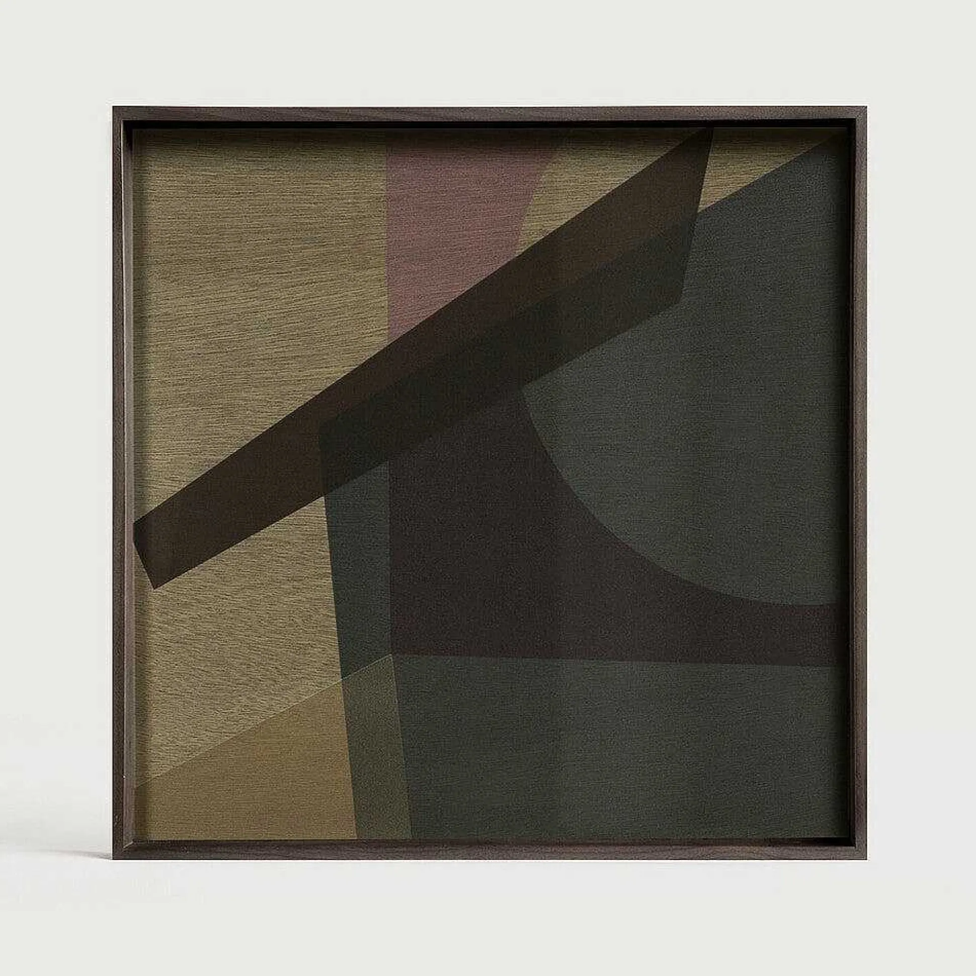 Square Glass Angle Tray, Slate, Large