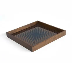 Square Ink Squares Glass Tray, Small