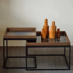 Square Ink Squares Glass Tray, Small