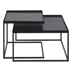 Square Tray Coffee Table Set, S & L (Trays Not Included)