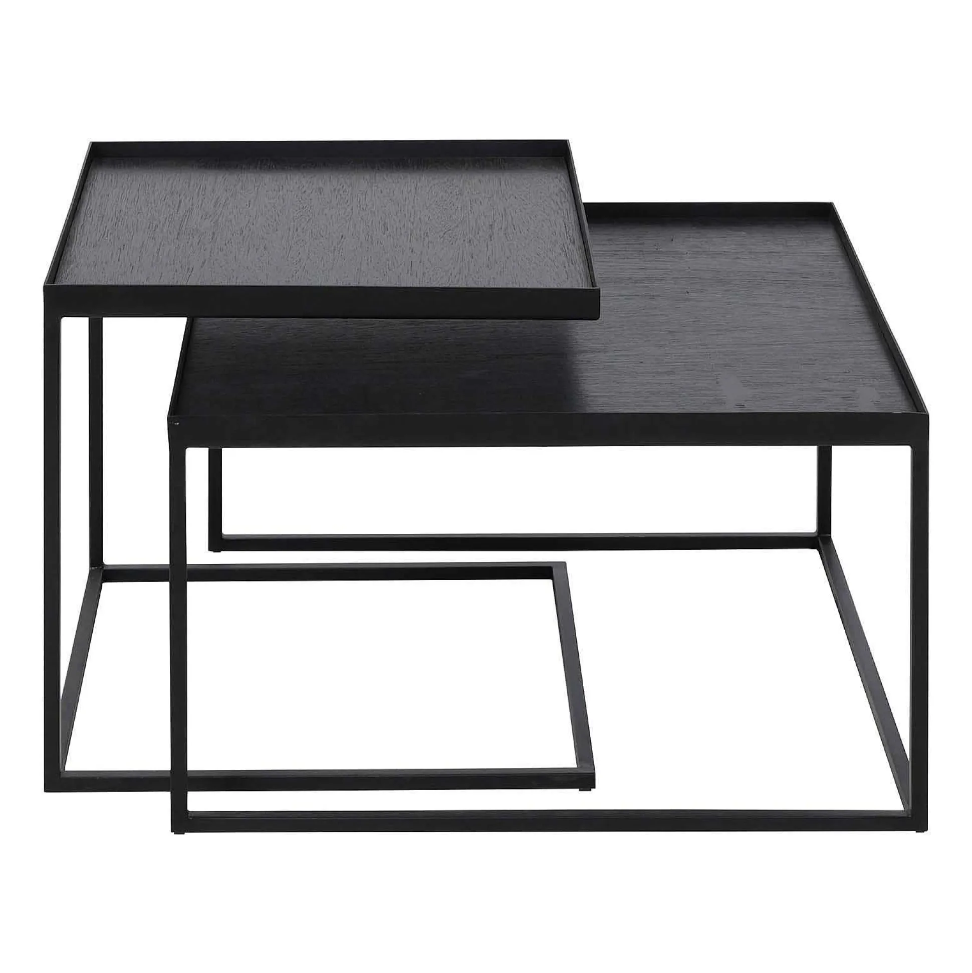 Square Tray Coffee Table Set, S & L (Trays Not Included)