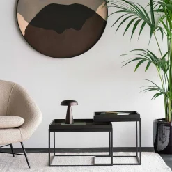 Square Tray Coffee Table Set, S & L (Trays Not Included)