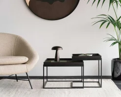 Square Tray Coffee Table Set, S & L (Trays Not Included)