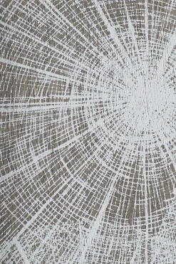 Square White Slices Varnished Wood Tray, Small