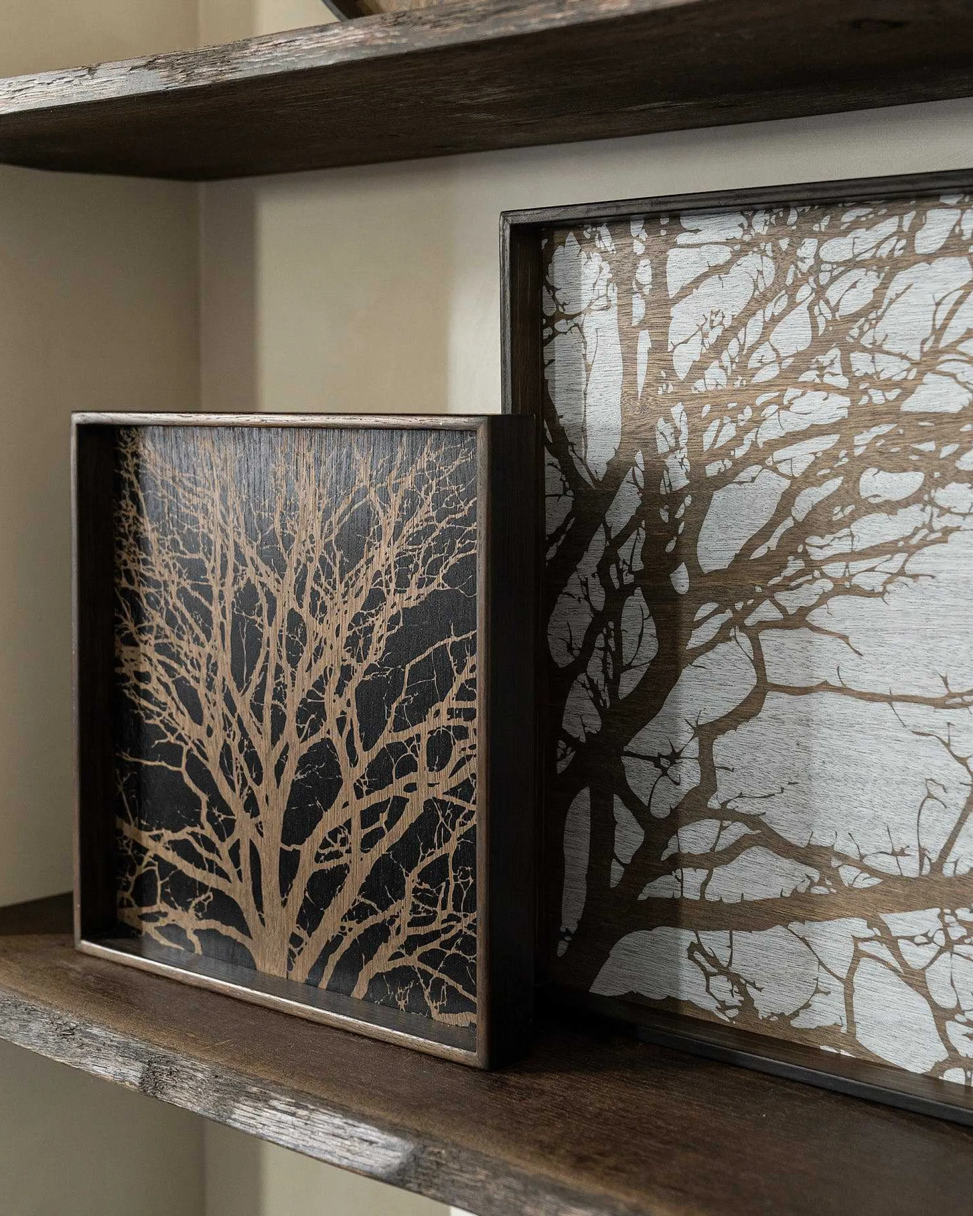 Square White Tree Tray, Large