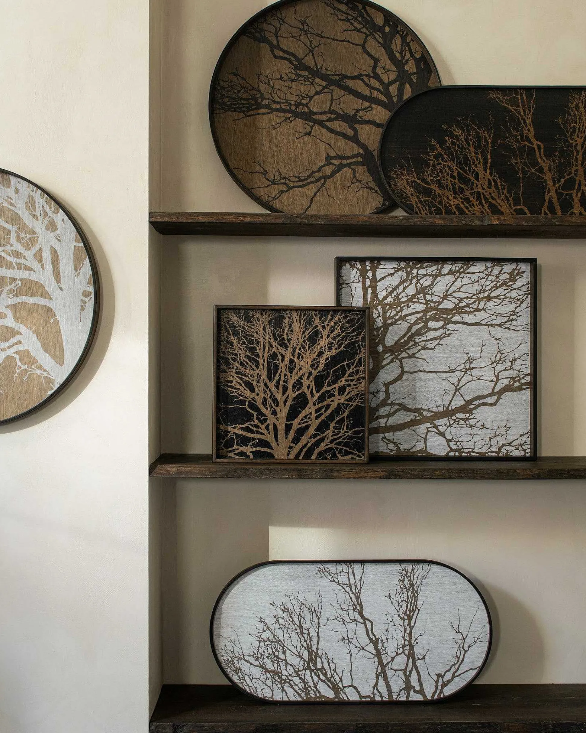 Square White Tree Tray, Large