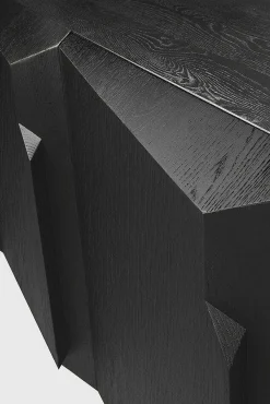 Stairs Black Oak Sideboard, 4 Doors