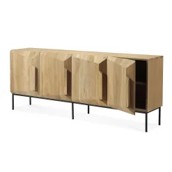 Stairs Oak Sideboard, 4 Doors
