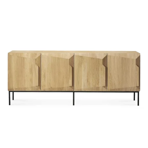 Stairs Oak Sideboard, 4 Doors