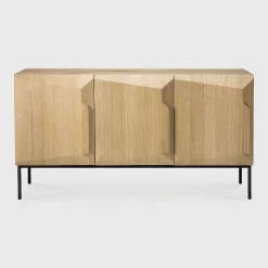 Stairs Oak Sideboard, 3 Doors