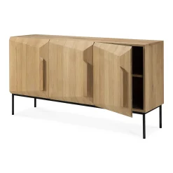 Stairs Oak Sideboard, 3 Doors