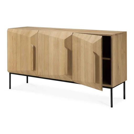 Stairs Oak Sideboard, 3 Doors