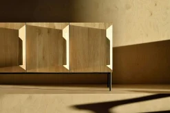 Stairs Oak Sideboard, 3 Doors