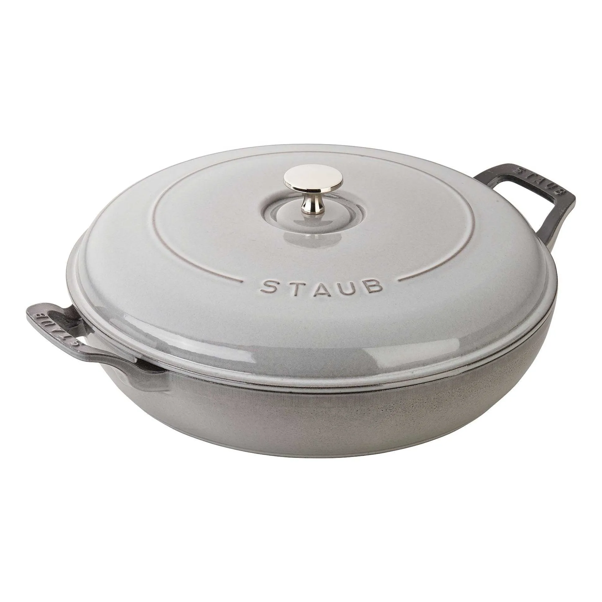 Staub 12" Braiser, 3.5qt, Graphite Grey