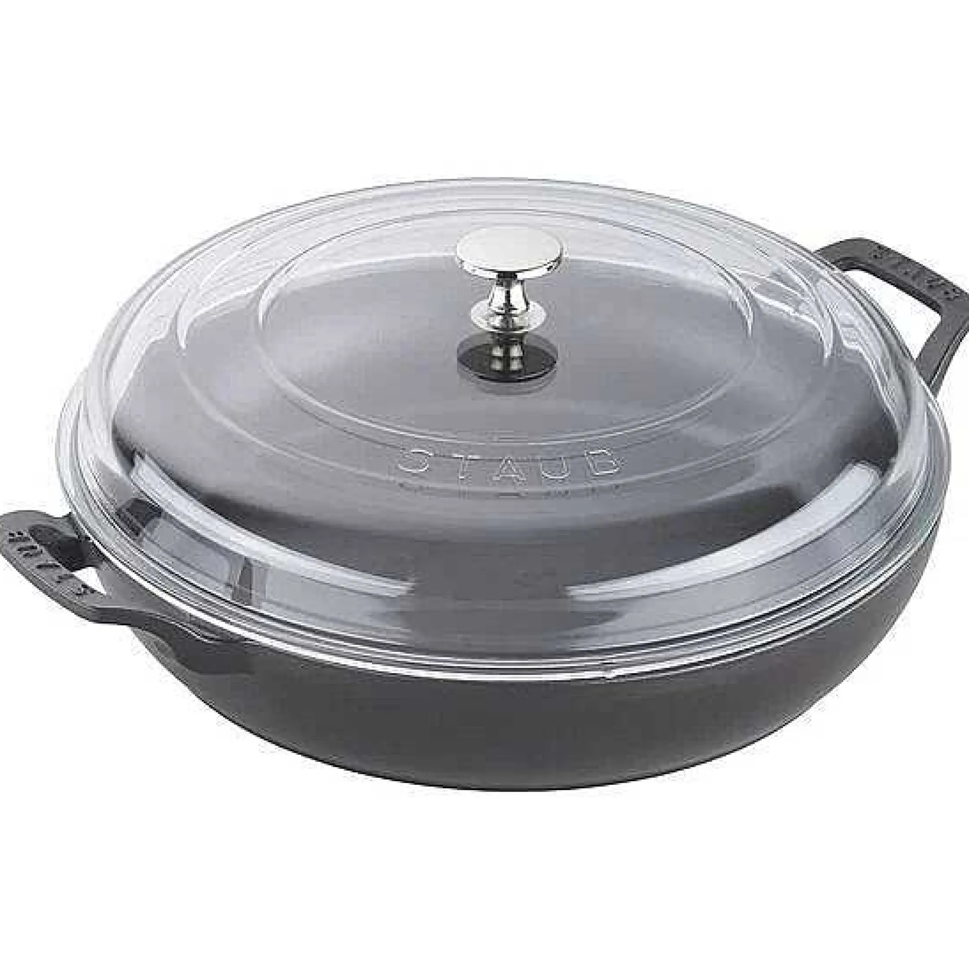 Staub 12" Braiser with Glass Lid, 3.5qt, Black