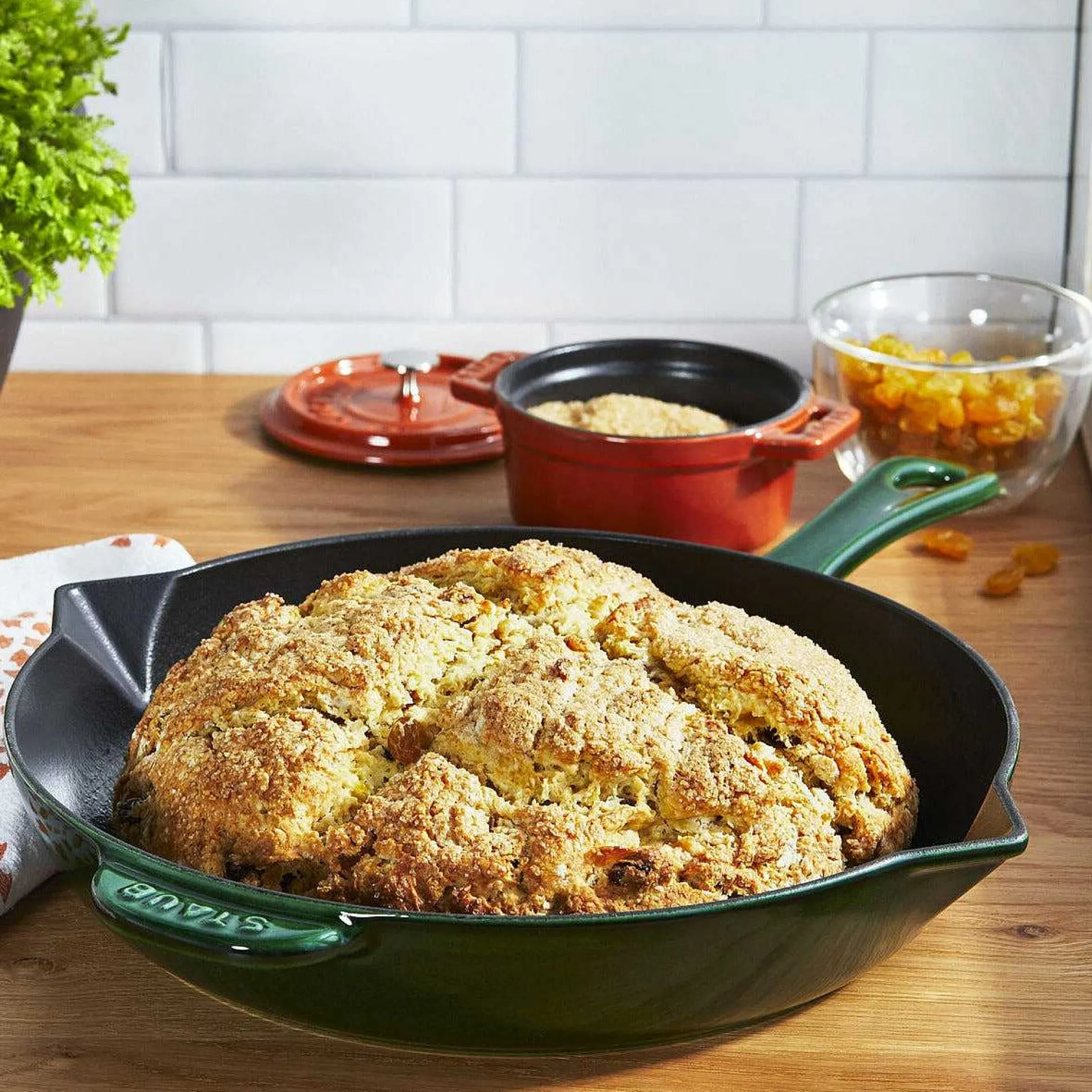 Staub Fry Pan, 12", Basil