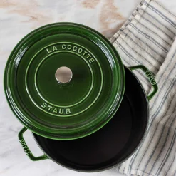 Staub Round Cocotte, 7qt, Basil