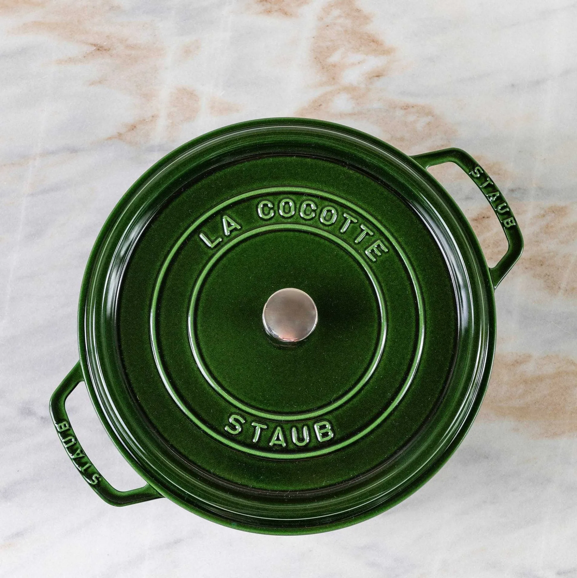 Staub Round Cocotte, 5.5qt, Basil