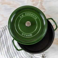 Staub Round Cocotte, 5.5qt, Basil