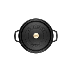 Staub Round Cocotte, 7qt, Black
