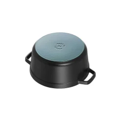 Staub Round Cocotte, 13.25qt, Black