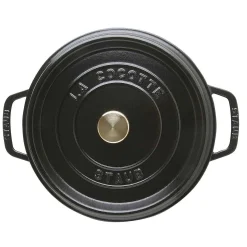 Staub Round Cocotte, 4qt, Black