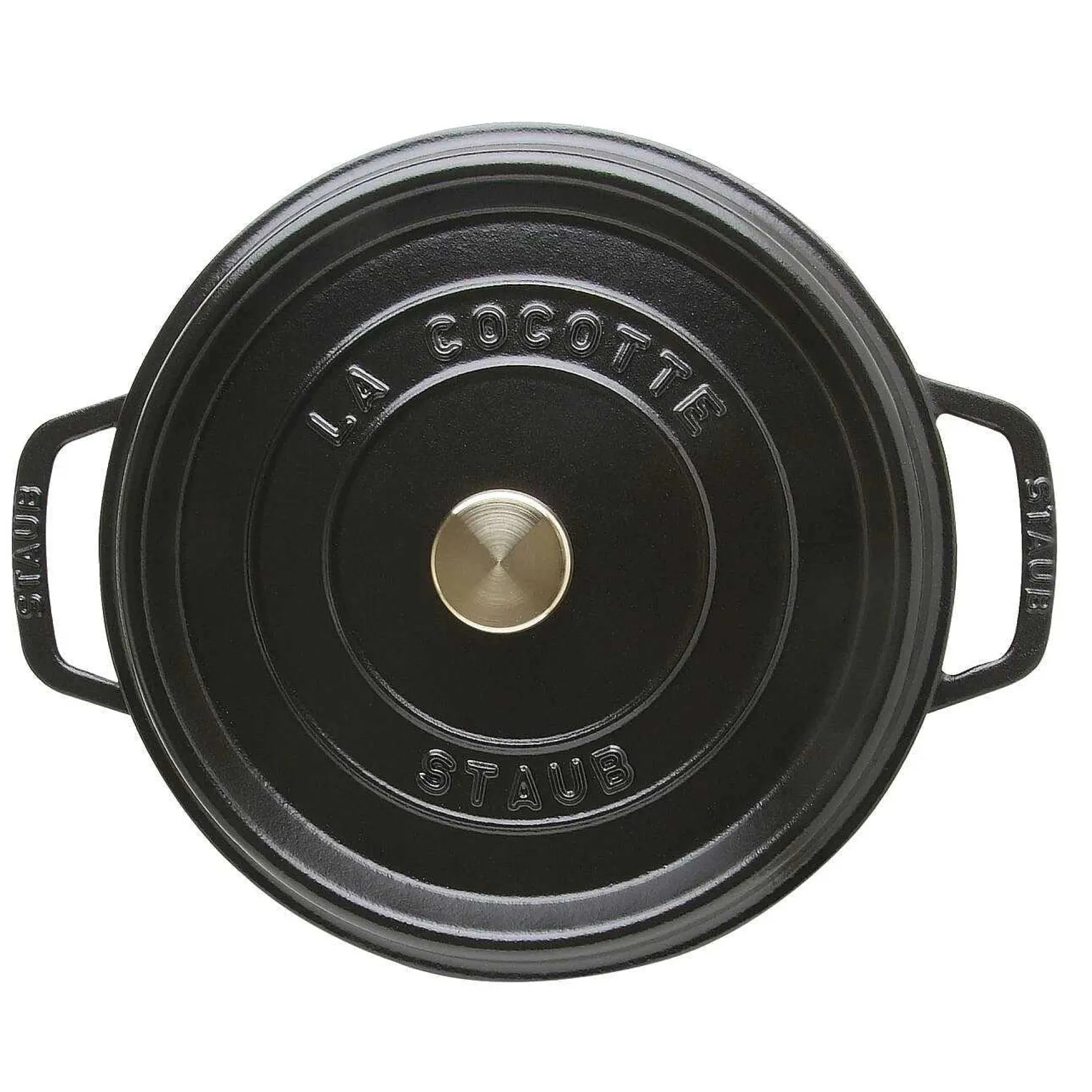 Staub Round Cocotte, 4qt, Black