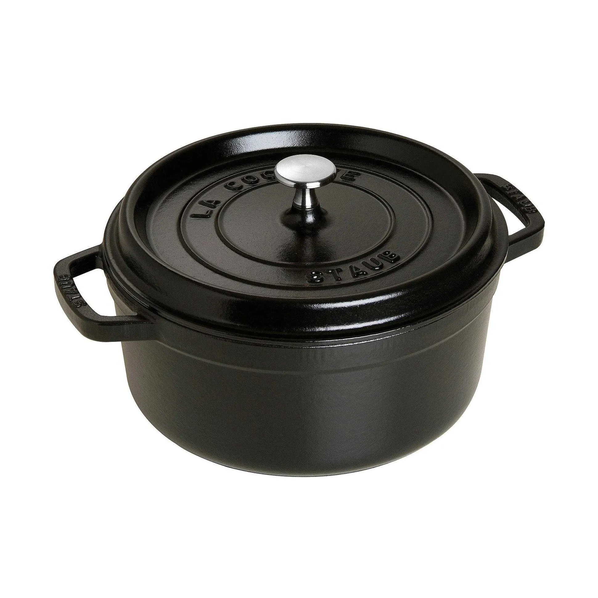 Staub Round Cocotte, 4qt, Black