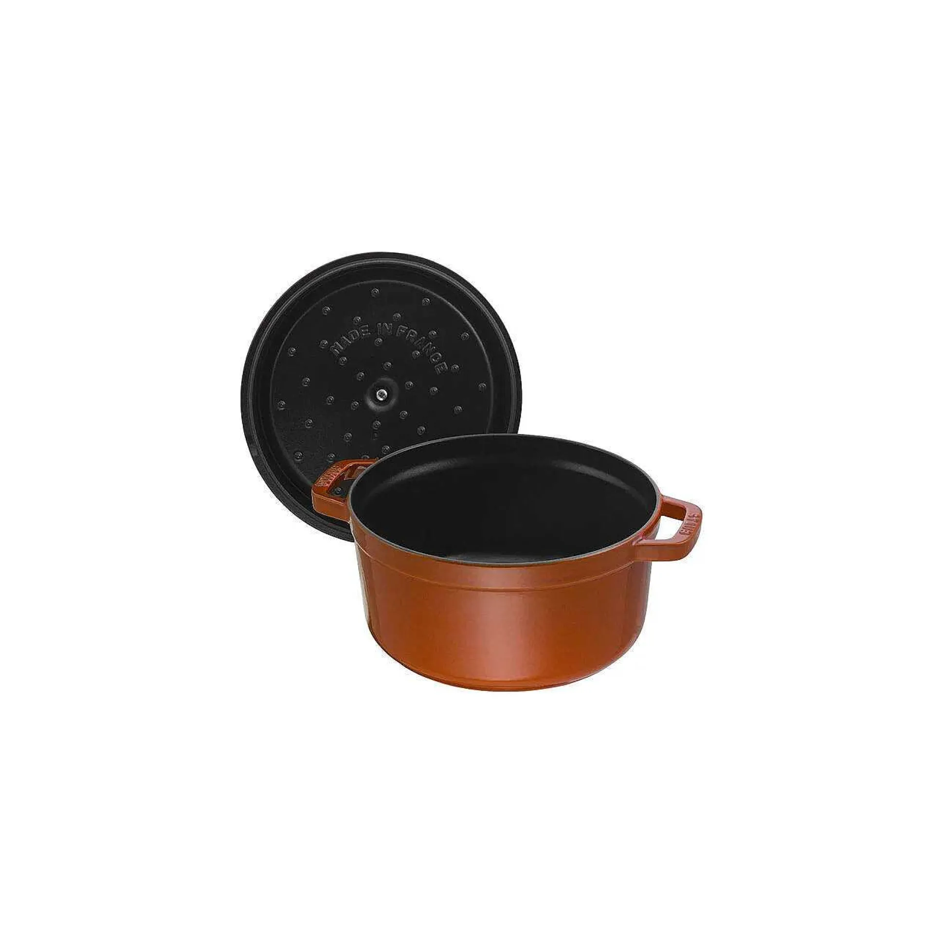 Staub Round Cocotte, 5.5qt, Burnt Orange
