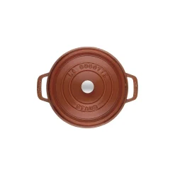 Staub Round Cocotte, 5.5qt, Burnt Orange