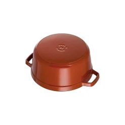 Staub Round Cocotte, 4qt, Burnt Orange