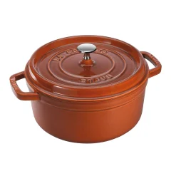 Staub Round Cocotte, 4qt, Burnt Orange