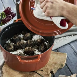 Staub Round Cocotte, 7qt, Burnt Orange