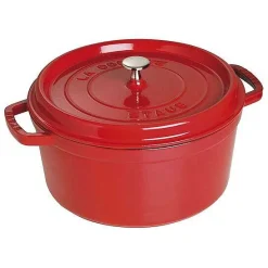 Staub Round Cocotte, 7qt, Cherry