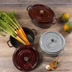 Staub Round Cocotte, 5.5qt, Graphite Grey