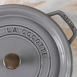 Staub Round Cocotte, 5.5qt, Graphite Grey