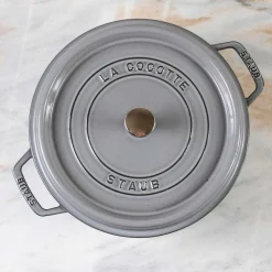 Staub Round Cocotte, 5.5qt, Graphite Grey