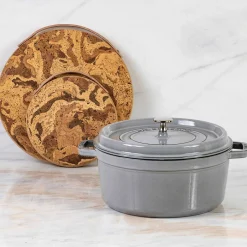 Staub Round Cocotte, 5.5qt, Graphite Grey