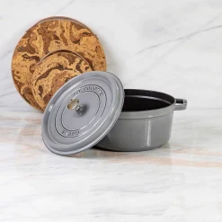 Staub Round Cocotte, 5.5qt, Graphite Grey