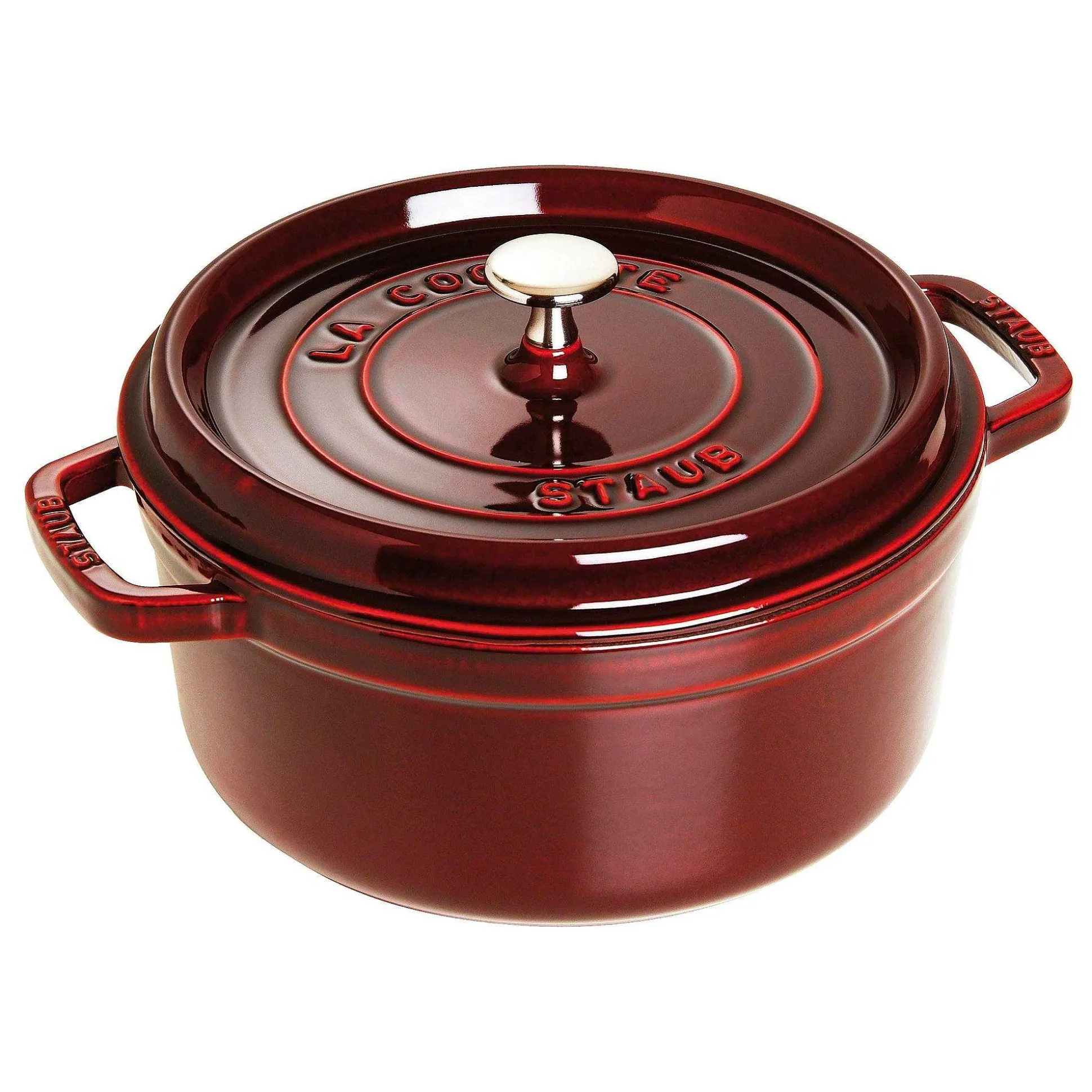 Staub Round Cocotte, 4qt, Grenadine