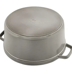 Staub Round Cocotte, 9qt, Graphite Grey