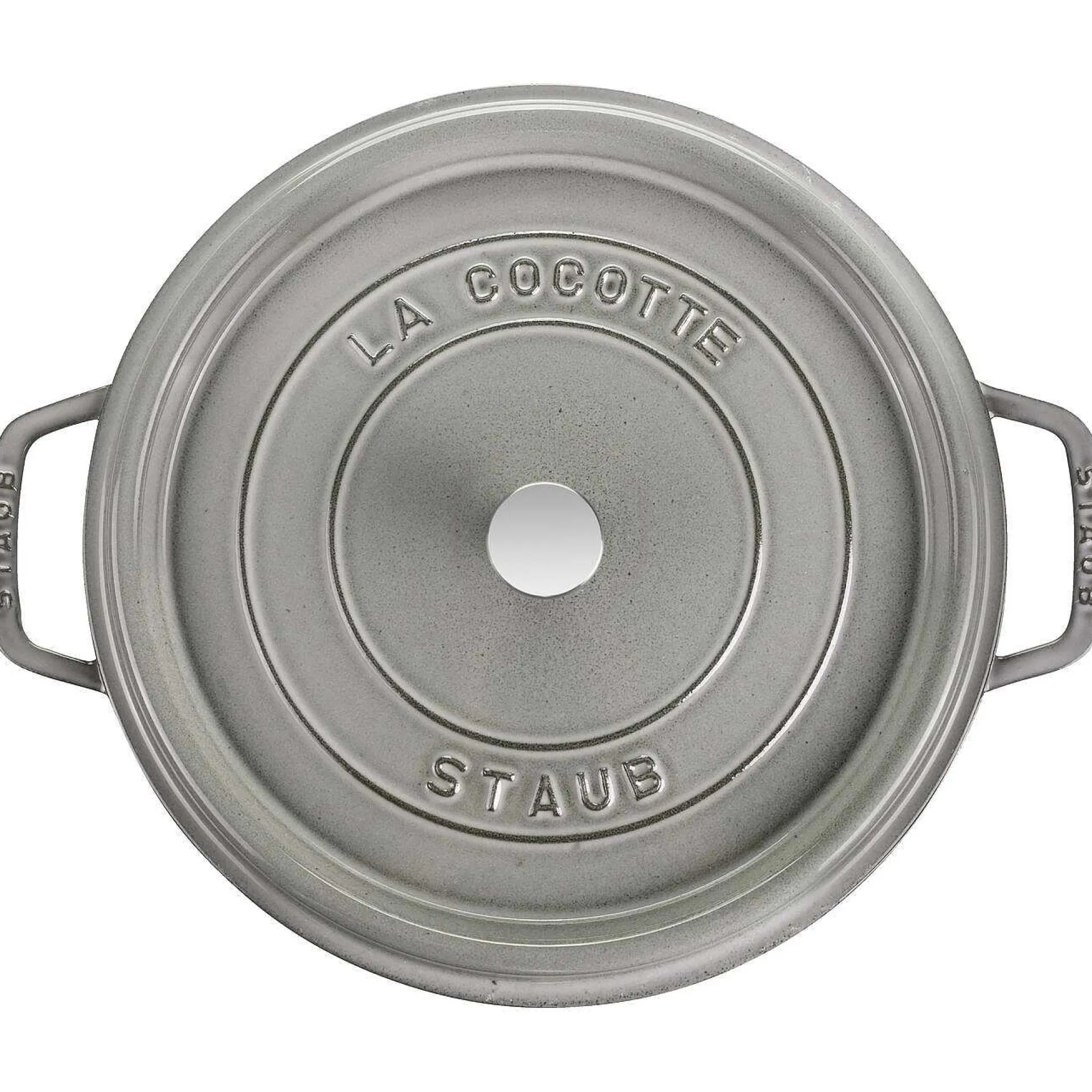 Staub Round Cocotte, 9qt, Graphite Grey