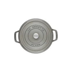 Staub Round Cocotte, 13.25qt, Graphite Grey