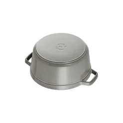 Staub Round Cocotte, 4qt, Graphite Grey