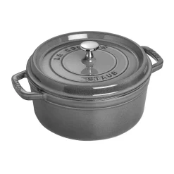Staub Round Cocotte, 4qt, Graphite Grey