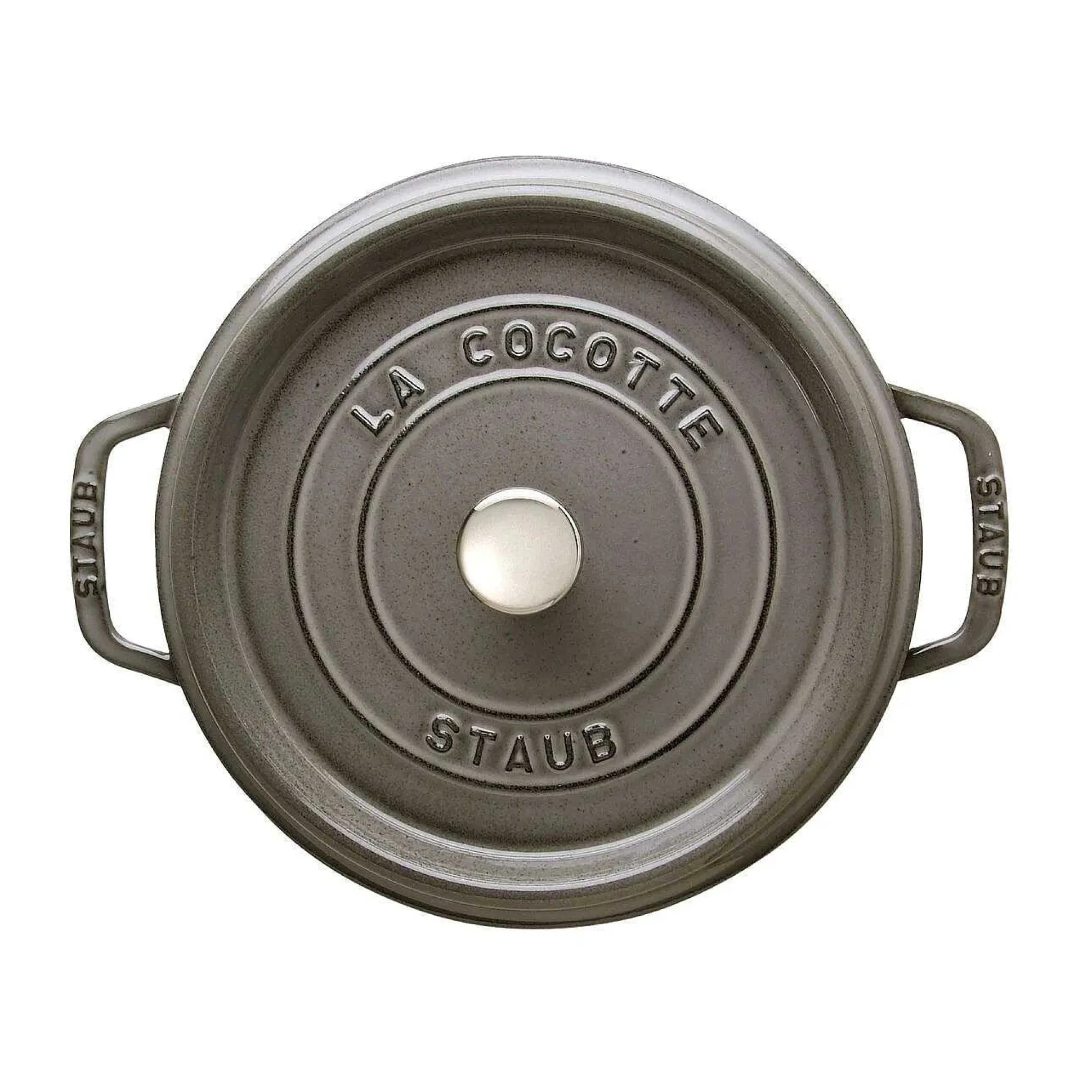 Staub Round Cocotte, 4qt, Graphite Grey
