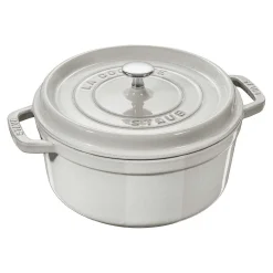 Staub Round Cocotte, 5.5qt, White Truffle