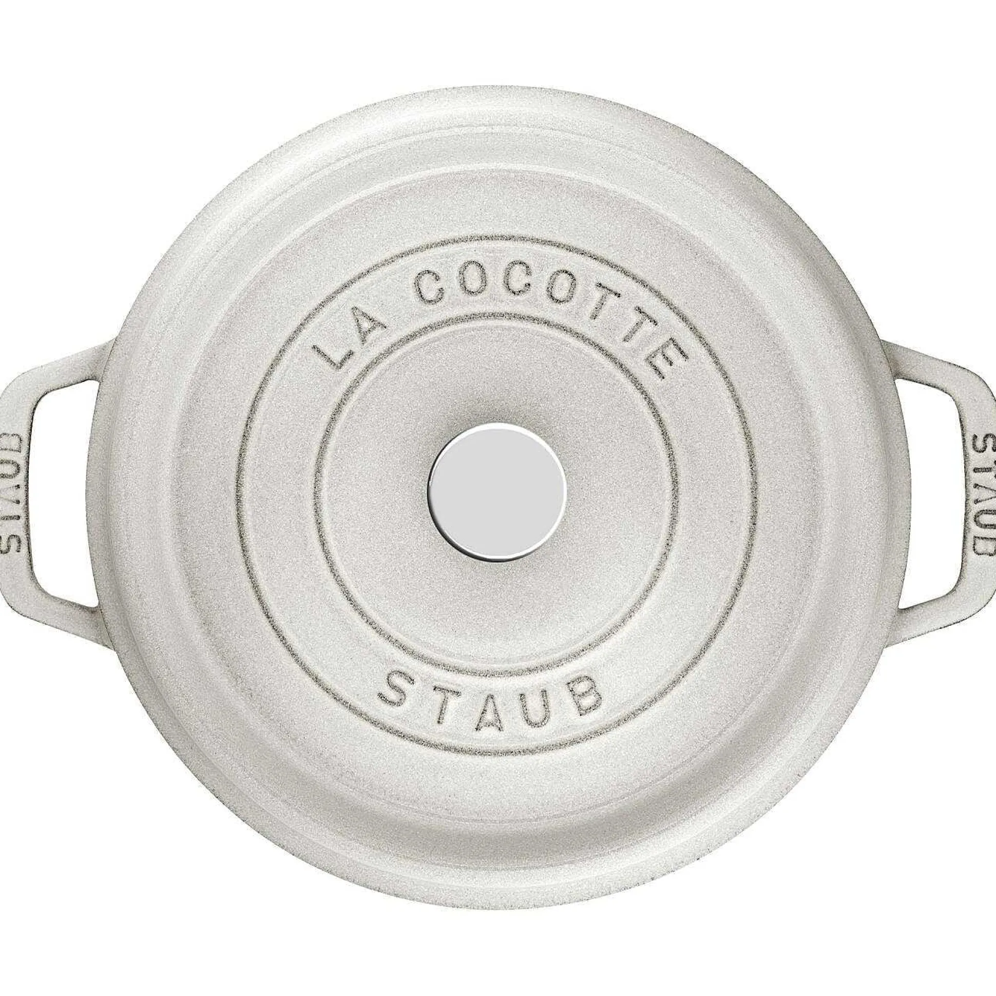 Staub Round Cocotte, 5.5qt, White Truffle