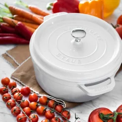 Staub Round Cocotte, 7qt, White